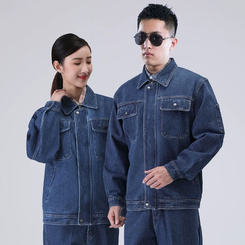 Джинсовый износостойкий комбинезон, искусственный лонгслив, простой и элегантный дизайн