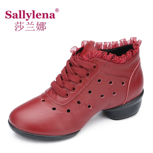 Летняя танцующая обувь, мягкая подошва, из натуральной кожи