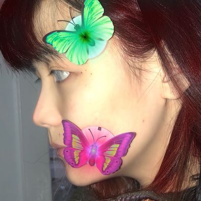 taobao agent Colorful light-luminous color butterfly stickers-paste wall, face face, butt