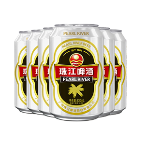 珠江啤酒12度经典高麦汁啤酒6瓶