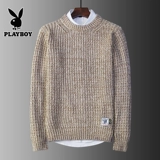 Playboy, цветной свитер с круглым воротником, лонгслив, изысканный стиль, свободный крой, осенний