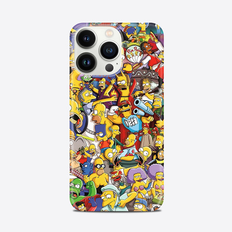 Glossy Sticker Bomb Illustration Pattern – Funny Animal Movies – Pro/Plus/Max/Air – 17, 16, 15, 14, 13, 12 iPhone Case