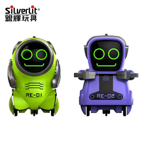 Карманный умный электрический робот, игрушка для мальчиков и девочек, детская сумка, батарея, дистанционное управление