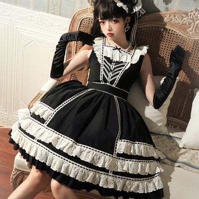 taobao agent Velvet genuine retro elegant slip dress, Lolita Jsk, Lolita style