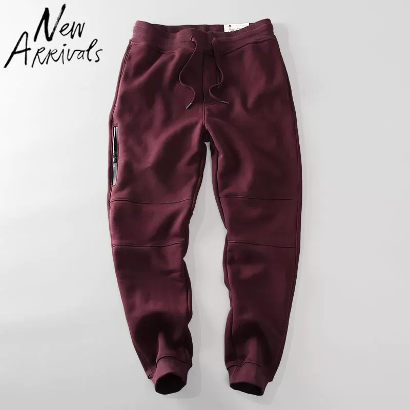 Classic demi-season comfortable keep warm trousers, drawstring