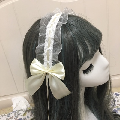 taobao agent Cute necklace, accessory, white beige chain for key bag , small headband, Lolita style