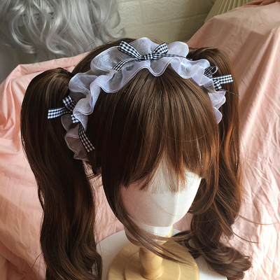 taobao agent Silk headband, women's hair accessory with butterfly, small headdress, Lolita style
