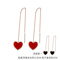 Двусторонние серьги в виде сердечка