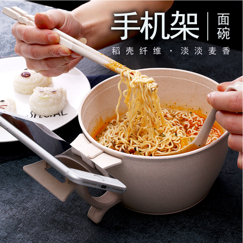 网红方便泡面神器碗筷带盖学生宿舍易清洗好看的餐具家用新款ins
