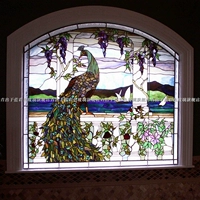 Американское стеклянное стеклянное стекло стекло экрана Тиффани Старая Шанхайская стеклянная дверь и окна потолка настройка перегородки
