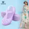 VEBLEN Croc Giày Nữ Đi Biển Mùa Hè Chống Trơn Trượt Bao Đầu Jelly Đế Mềm 2024 Mới Dép Và Dép Dành Cho Nữ dép mang trong spa 