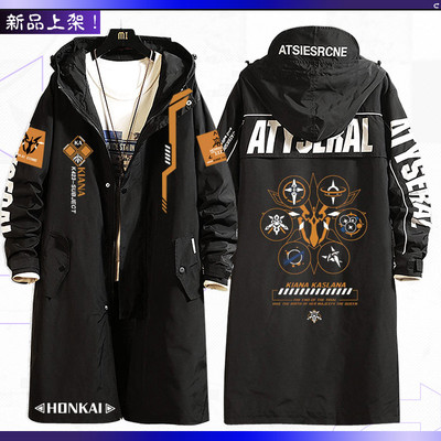 taobao agent Kaina, the law of collapse three anomalous air, impressed the two -dimensional mid -length hooded windbreaker coat male D female EN