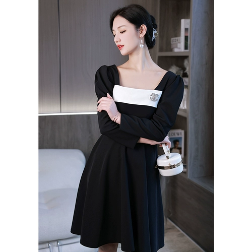 Черное короткое вечернее платье, элитная мини-юбка, подходит для подростков, городской стиль, изысканный стиль