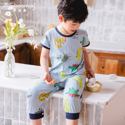 taobao agent Children's summer breathable pijama for boys, with short sleeve