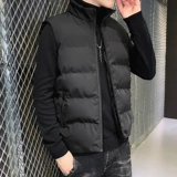 Мужской осенний трендовый удерживающий тепло жилет с пухом без рукавов, демисезонная куртка, увеличенная толщина