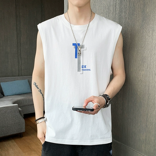 Tide, хлопковая шелковая летняя футболка с коротким рукавом, летняя одежда без рукавов, жилет