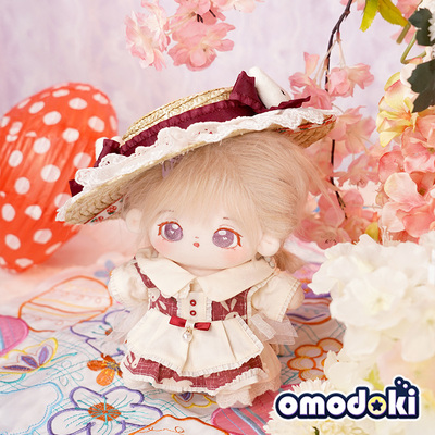 taobao agent Lucky Stone original 20cm cotton dolls with accessories straw hats strawberry rabbit rabbit mountain parrot doll hat