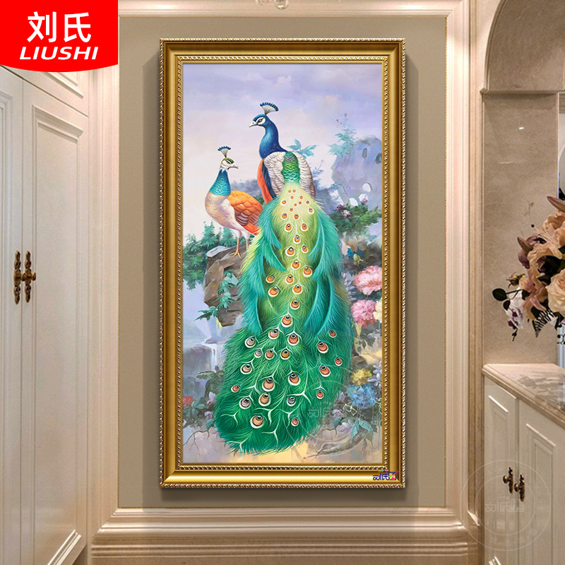 リビングルームの壁画垂直芸術の油絵玄関ホールのポーチ壁 掛け