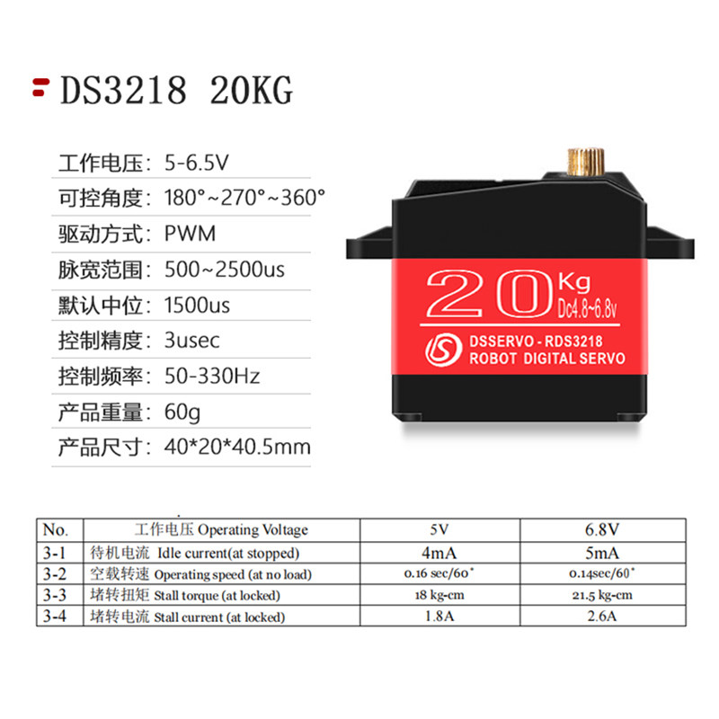 [20 kg bitta o'qli metall servo motor, yuqori moment, raqamli suv o'tkazmaydigan servo motor, robot avtomobil modeli servo motor, 25 kg, 30 kg, 60 kg]