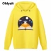 Ohlyah thương hiệu áo hoodie cotton áo len cặp đôi nữ sinh viên in hành tinh cá tính quần áo lớp tùy chỉnh - Áo len