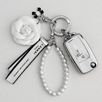 Модель [Кольцо из слоновой кости белое+сверло+камелия+ленточная жемчужная цепь]