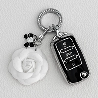 Ключ [Piano Black+Diamond Ring+Camellia]