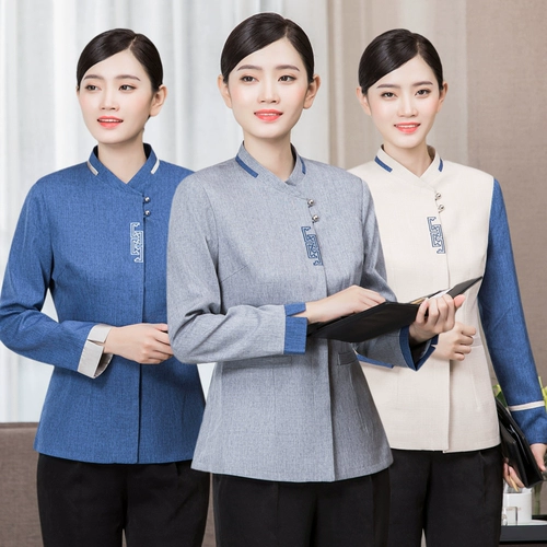 Демисезонный лонгслив для работы, комнатный пуховик для отеля, комплект