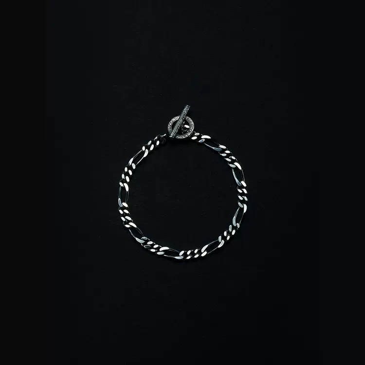 cootie Figaro Wide Chain Bracelet 条纹做旧手链-Taobao