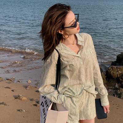 taobao agent Jacket, mini-skirt, shorts, set, long sleeve, UV protection, A-line