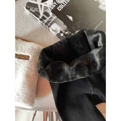 taobao agent Xia Shiwen warm artifact plus velvet black matte black leggings female winter elastic micro -pressure sloppy pantyhose