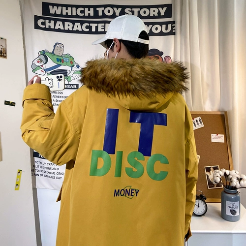Мужская демисезонная куртка, трендовый утепленный пуховик с пухом, 2021 года