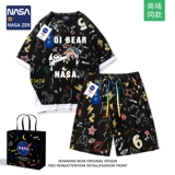 Мультяшная летняя одежда для школьников, футболка с коротким рукавом, комплект для влюбленных, шорты, оверсайз