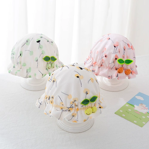 Детская осенняя тонкая летняя шапка для принцессы для девочек, 0-8 мес., защита от солнца