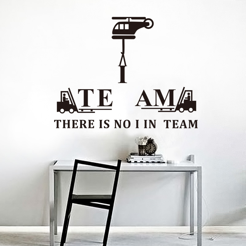 Creative office wall stickers corporate culture wallpaper english characters teamwork spirit inspirational decorative stickers