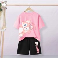 Хлопковый комплект, счастливая клубника, лиса, енот