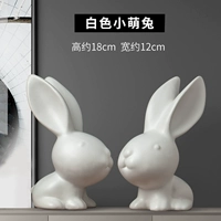 Северная белая маленькая милая пара кроликов