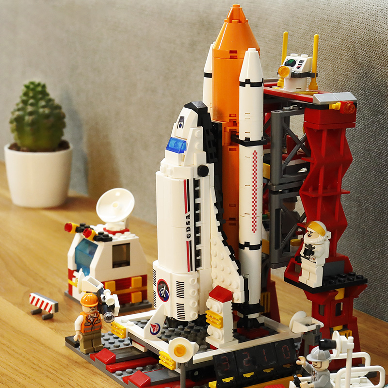 航天飞机儿童火箭模型礼物10-12岁益智力乐高拼装插积木男孩玩具