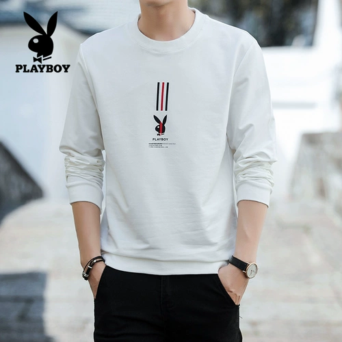 Playboy, толстовка, трендовый утепленный лонгслив, куртка для отдыха, круглый воротник, в корейском стиле