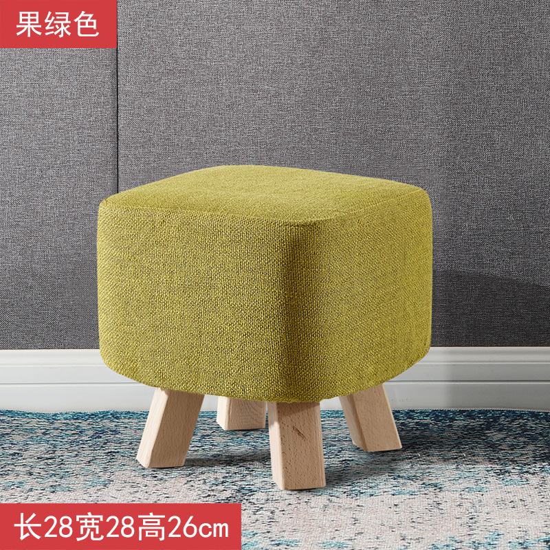 small stool household fabric small bench creative ins net red lazy stool nordic shoe changing stool sofa solid wood low stool