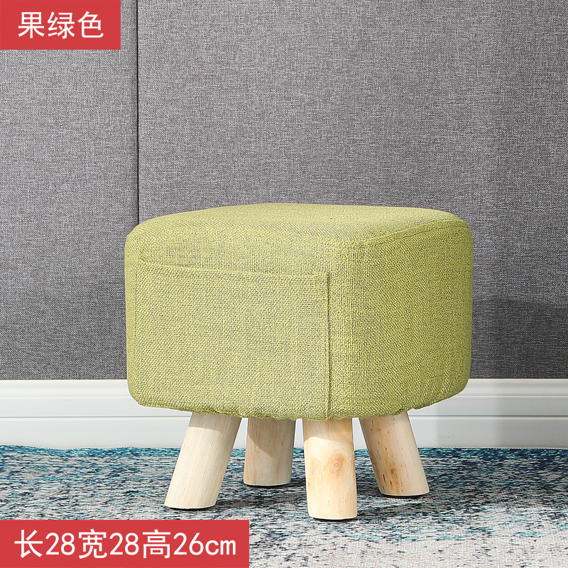 small stool household fabric small bench creative ins net red lazy stool nordic shoe changing stool sofa solid wood low stool