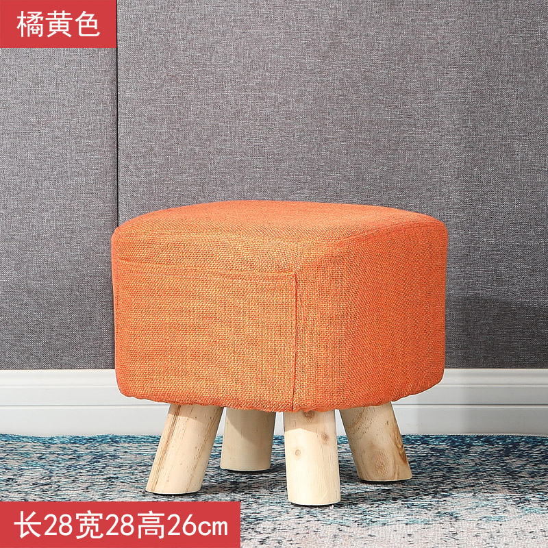 small stool household fabric small bench creative ins net red lazy stool nordic shoe changing stool sofa solid wood low stool