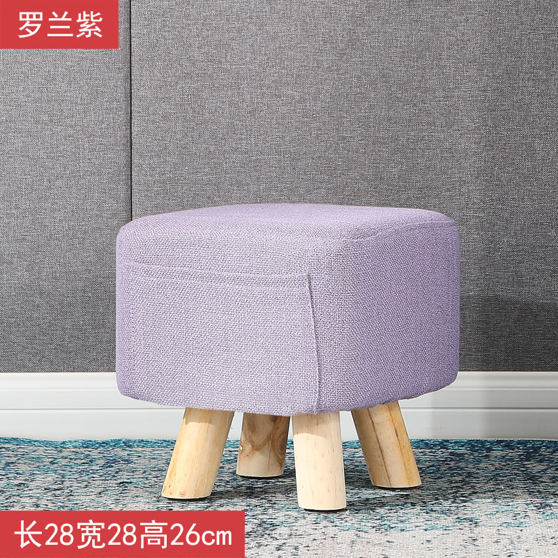 small stool household fabric small bench creative ins net red lazy stool nordic shoe changing stool sofa solid wood low stool