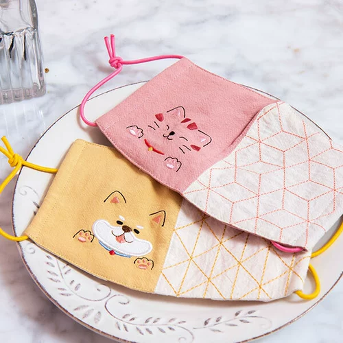 Милая японская хлопковая ветрозащитная дышащая медицинская маска