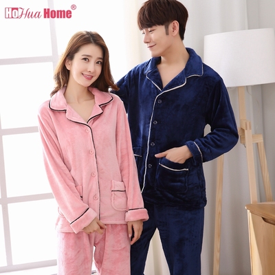 taobao agent Demi-season coral velvet pijama, autumn flannel sleeves, set, increased thickness, long sleeve
