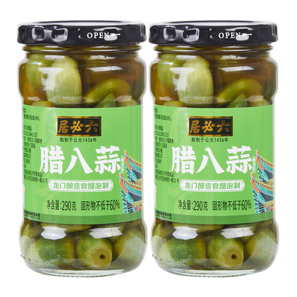 六必居腊八蒜龙门醋泡腊八蒜醋泡蒜瓣饺子腊八蒜炸酱面腊八蒜2瓶