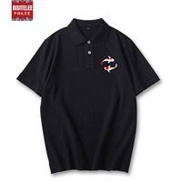 Черная футболка polo, короткий рукав