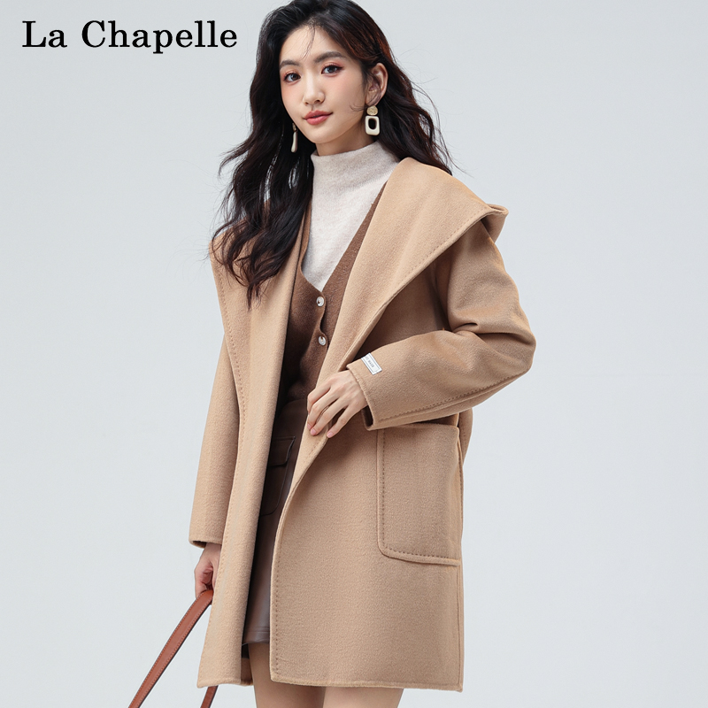 La Chapelle 拉夏贝尔 24年秋季款 双面纯羊毛 女式大衣 双重优惠折后￥199包邮 多款可选