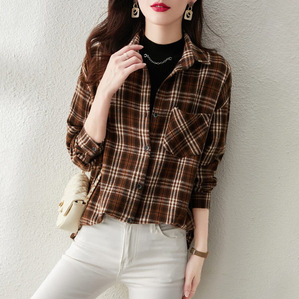 Ретро рубашка, дизайнерский изысканный лонгслив, куртка, большой размер, свободный крой, тренд сезона