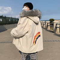 Tide, куртка, зимний трендовый длинный пуховик с пухом для влюбленных, в корейском стиле, средней длины