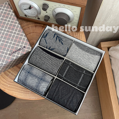 taobao agent Socks, solid demi-season cotton breathable gift box